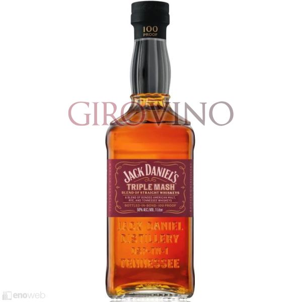 Jack Daniel's, Blend of Straight Whiskeys Triple Mash Bottled in Bond 100 Proof, 700 ml