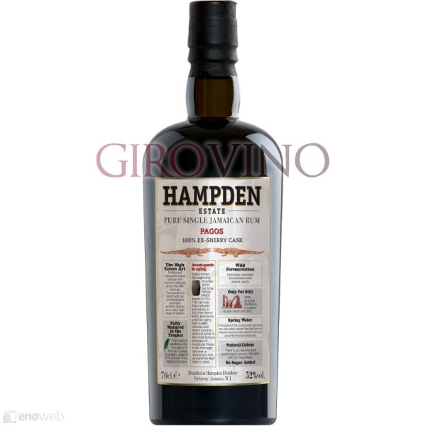 Hampden, Rum Jamaican Pure Single Pagos Ex-Sherry Cask, 700 ml