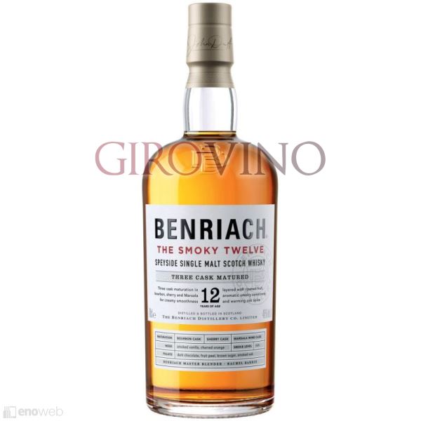The BenRiach, Scotch Whisky Speyside Single Malt The Smoky Twelve 12 YO, 700 ml